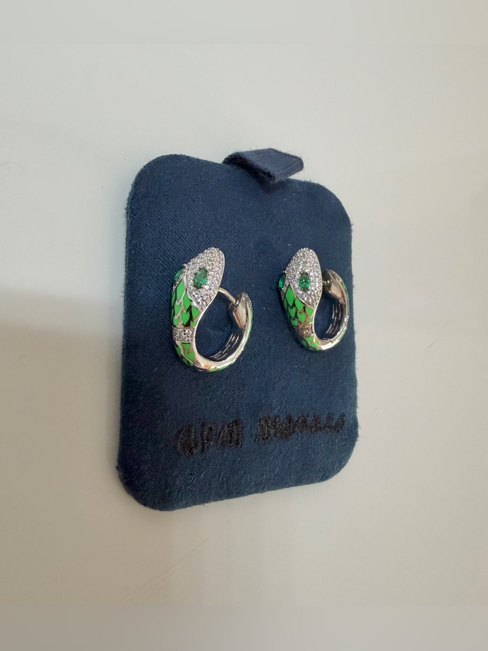 APM Monaco - Green Snake Earrings